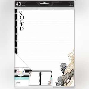 New Happy Planner Gold & Black Big Filler Paper Dot Line 2 pack 40 sheets/pack